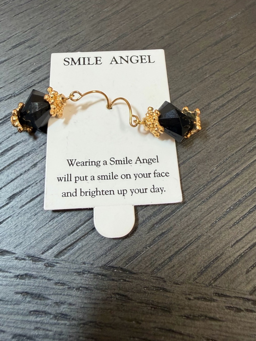 Hand Crafted Black and Gold Faceted Drop Earrings